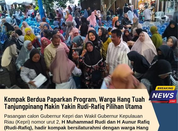 Kompak Berdua Paparkan Program, Warga Hang Tuah Tanjungpinang Makin Yakin Rudi-Rafiq Pilihan Utama