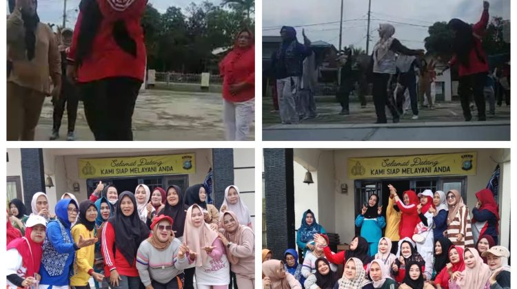 Polsek Reteh Gelar Senam Sehat Bersama Bhayangkari dan Masyarakat Jalin Kebersamaan Pasca Pilkada 2024