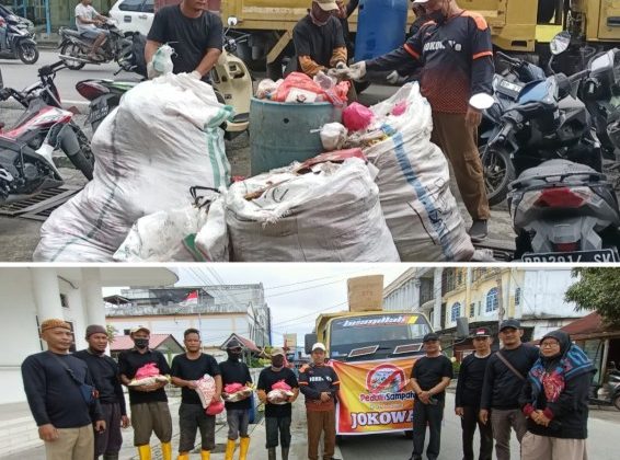 Joko Warsilo Bersama Warga, Bersihkan Tumpukan Sampah di Kundur
