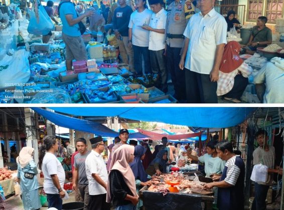 Lurah Pujud Selatan Pimpin Monitoring Harga Sembako di Pasar Siti Maryam
