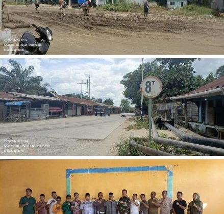 Upika dan 7 Perusahaan Gotong Royong Perbaiki Jalan Lintas Manggala Jounctiong Mahato yang Rusak