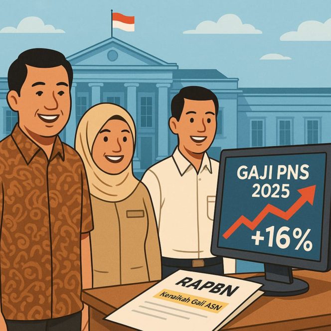 
					Ilustasi Gaji PNS 16% di 2025. 