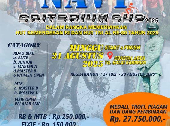Flyer perlombaan HUT ke-80 TNI AL dan HUT Kemerdekaan RI Tahun 2025
