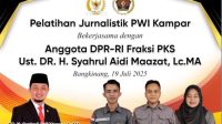 PWI Kampar Gandeng Anggota DPR RI Laksanakan Pelatihan Jurnalistik