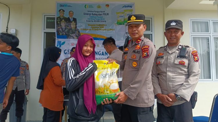 Gerakan Pangan Murah Beras SPHP Polsek Rangsang Barat Berhasil Habiskan 14 Ton Beras