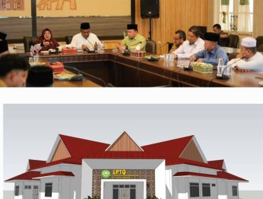 Rapat pemindahan Kantor LPTQ dan desain mes Pemda jadi kantor LPTQ. (Foto: ist)