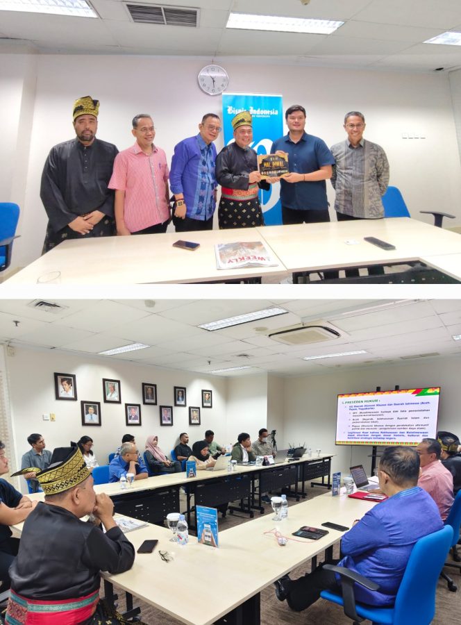 Redaktur Pelaksana BI, Surya Mahendra, saat menerima kunjungan Badan Pekerja Perwujudan (BPP) DIR. (Foto: ist)