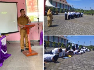 31 orang PPPK tahap II yang terlambat berbaris setelah menerima SK. F: Ist