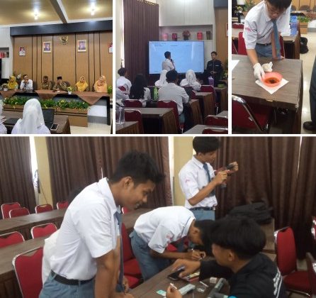 Tim dosen dan mahasiswa dari UMRAH laksanakan kegiatan PKM di SMK Negeri 1 Tanjungpinang. F: Ist