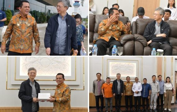 GubernurKepri H. Ansar Ahmad menerima kunjungan kehormatan (courtesy call) Duta Besar Republik Rakyat Tiongkok (RRT) untuk Indonesia, Mr. Wang Lutong, di Ruang VIP Bandara Raja Haji Fisabilillah (RHF). F: Diskominfo