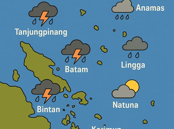 Siaga Hujan Ringan hingga Petir di Wilayah Kepulauan Riau, Selasa 21 Oktober 2025