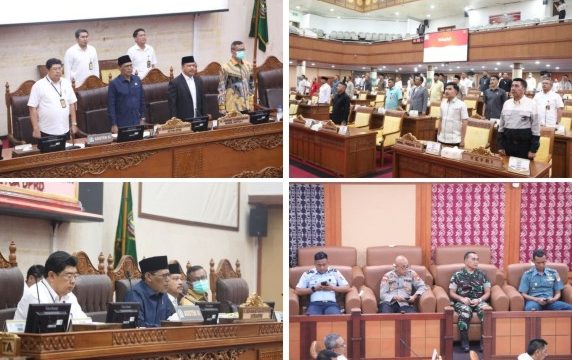 DPRD Kota Batam gelar rapat paripurna dengan agenda mendengarkan pendapat Wali Kota Batam terhadap Ranperda tentang Penyelenggaraan PSU Perumahan. F; Humas DPRD Batam