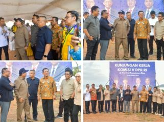 Komisi V DPR RI Kunker meninjau sarana dan prasarana infrastruktur pembangunan Jembatan Batam–Bintan di Landing Point sisi Batam, Kabil, Kota Batam. F: Biro Adpim Kepri