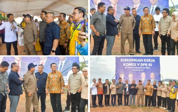 Komisi V DPR RI Kunker meninjau sarana dan prasarana infrastruktur pembangunan Jembatan Batam–Bintan di Landing Point sisi Batam, Kabil, Kota Batam. F: Biro Adpim Kepri
