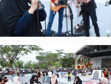 Bupati Siak Dr. Afni Zulkifli, meninjau kegiatan Julang Budaya Siak 2025. (Foto: ist)