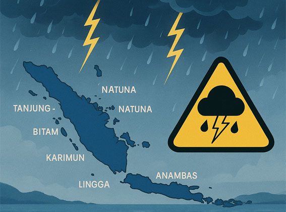 “Waspada Cuaca Ekstrem, Warga Kepulauan Riau Disarankan Siaga pada Senin 10 November 2025”