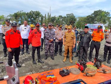 Kesiapan Pemerintah Daerah Kabupaten Kepulauan Meranti bersama TNI, Polri, dan instansi terkait tanggap darurat bencana hidrometeorologi. F: Ist