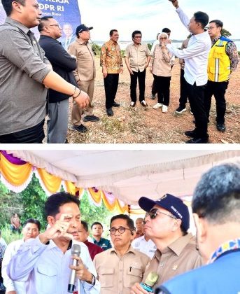 Kepala Dinas PUPP Kepri, Rodi Yantari menyampaikan paparan lengkap rencana pembangunan Jembatan Batam-Bintan di hadapan Ketua Komisi V DPR RI dan rombongan pada saat melaksanakan kunjungan kerja. F: Ist