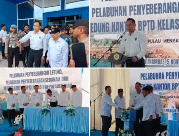 Serangkaian kegiatan peresmian pelabuhan penyeberangan Letung, pelabuhan penyeberangan Sedanau, serta Gedung Kantor BPTD Kelas II Kepulauan Riau. F: Ist