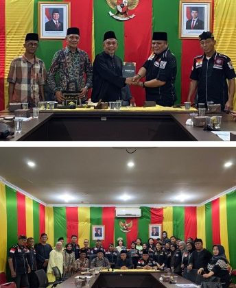 DPD KSPSI Provinsi Riau kunjungan audiensi ke LAMR Provinsi Riau. (Foto: Ist)