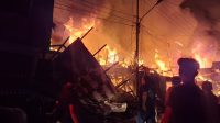 Belasan Kios di Pasar Peranap Lenyap
