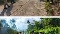 Camat Jemaja Timur Pimpin Gotong Royong Bersihkan Jalan