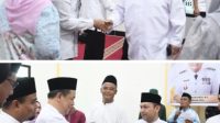 Safari Ramadan di Bengkalis, Plt Gubri SF Hariyanto Serahkan Bantuan Kemitraan BRK Syariah di Desa Muara Basung