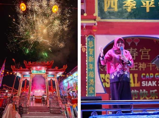 
					Bupati Siak, Dr. Afni Zulkifli, hadir di perayaan tahun baru Imlek 2577 Kongzili yang dirangkaikan dengan Cap Go Meh. (Foto: ist)