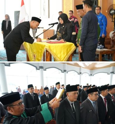 Pelantikan sejumlah pejabat di lingkungan Pemerintah Kabupaten Siak. (Foto: Ist)