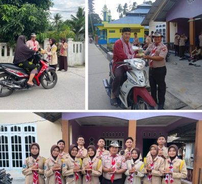Berbagi Takjil untuk masyarakat yang melintas di Depan Masjid Al Falah Jl Abd Latif Kelurahan Alai Kecamatan Ungar. (Foto: Ist)