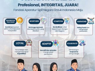 Flyer ASN Berakhlak di lingkunan DPRD Provinsi Riau.