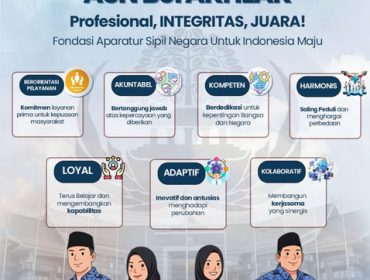 Flyer ASN Berakhlak di lingkunan DPRD Provinsi Riau.