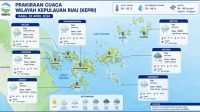 Prakiraan Cuaca Kepri Rabu 29 April 2026: Mayoritas Wilayah Berpotensi Hujan Ringan hingga Sedang