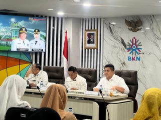 Bupati Bintan  Roby Kurniawan lakukan ekspose Manajemen Talenta ASN di Kantor BKN RI, Jakarta. (Foto: ist)