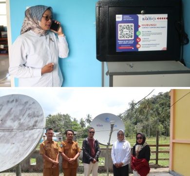 Anggota DPRD Kabupaten Kepulauan Anambas tinjau kondisi jaringan internet program Bhakti Kominfo di sekolah. (Foto: ist)