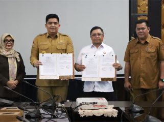 Penandatangan PKS antara Pemkab Bintan dengan Kejaksaan Negeri Bintan. (Foto: Diskominfo Bintan)