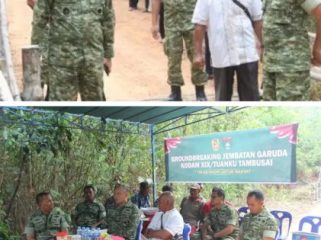 Peluncuran program strategis pembangunan infrastruktur di wilayah Kepulauan Riau pada kegiatan Groundbreaking Jembatan Garuda Kodam XIX/Tuanku Tambusai. (Foto: https://korem033.id/)