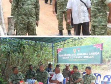 Peluncuran program strategis pembangunan infrastruktur di wilayah Kepulauan Riau pada kegiatan Groundbreaking Jembatan Garuda Kodam XIX/Tuanku Tambusai. (Foto: https://korem033.id/)