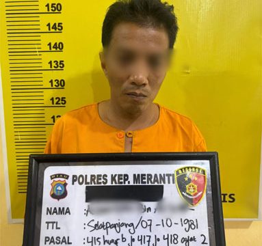 Foto Oknum Guru Honorer Saat Diamankan. (Foto: ist)