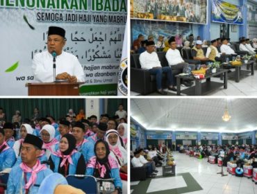 Pelepasan Jemaah Calon Haji (JCH) Kloter 4 Embarkasi Batam.  (F: BRKS)