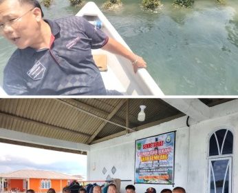 Budidaya rumput laut di Pulau Kasu. (Foto: ist)