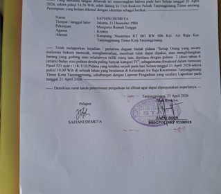 Surat Laporan ke Polisi. (Foto: ist)