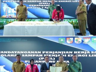 Penandatangani MoU PSEL aglomerasi Pekanbaru Raya. (Foto: ist)