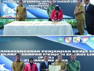 Penandatangani MoU PSEL aglomerasi Pekanbaru Raya. (Foto: ist)