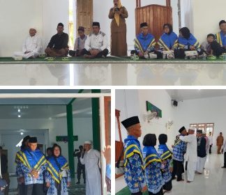 Camat Jemaja Timur, Tetti Amalia, S.E., lepas keberangkatan CJH asal Kecamatan Jemaja Timur. (Foto: ist)