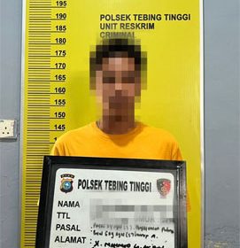 Foto Terduga Pelaku Saat Diamankan Polsek Tebingtinggi 