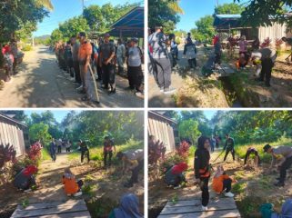 Gotong royong program Jumat ASRI (Aman, Sehat, Resik, Indah). (Foto: ist)