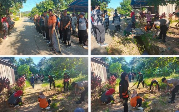 Gotong royong program Jumat ASRI (Aman, Sehat, Resik, Indah). (Foto: ist)