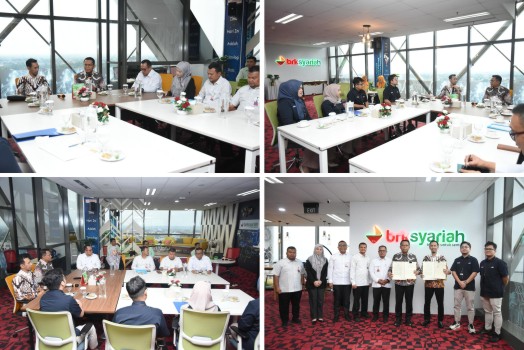 Suasana penandatanganan Perjanjian Kerja Sama  antara PT BRK Syariah bersama PT Taspen Cabang Pekanbaru. (Foto: ist)