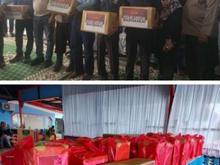 Foto bersama Kapolda Kepulauan Riau (Kepri), Irjen Pol. Asep Safrudin, S.I.K., M.H., serahkan bansos kepada para nelayan. (Foto: Bambang) 